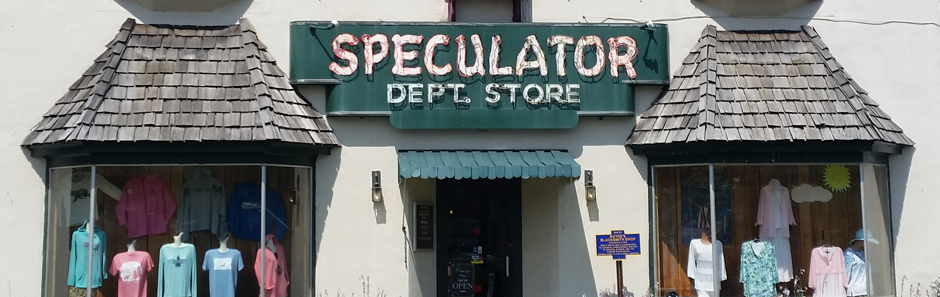 Speculator Department Store entrance